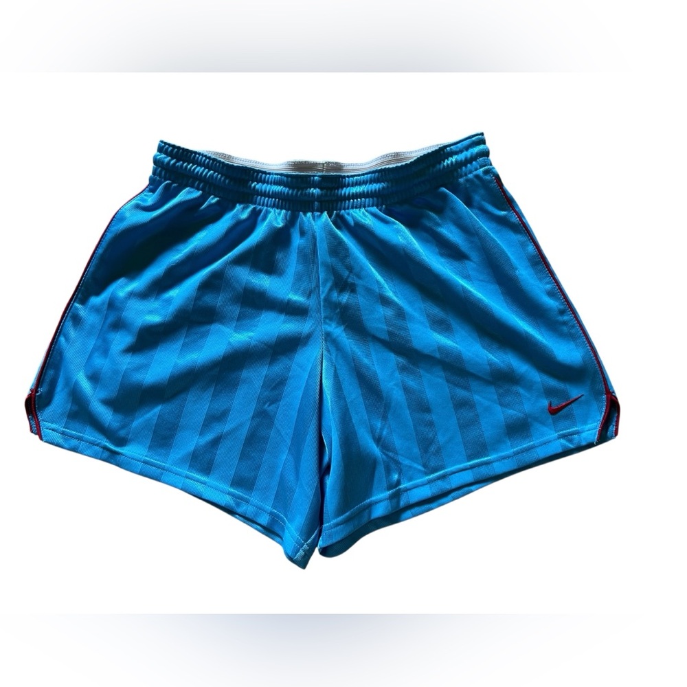 Nike Light Blue Stripe Short Fit Athletic Shorts Size Small